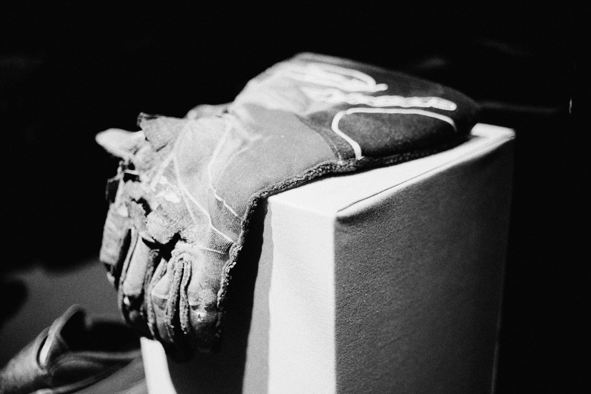 Romain Grosjean crash - charred racing glove from Bahrain 2020