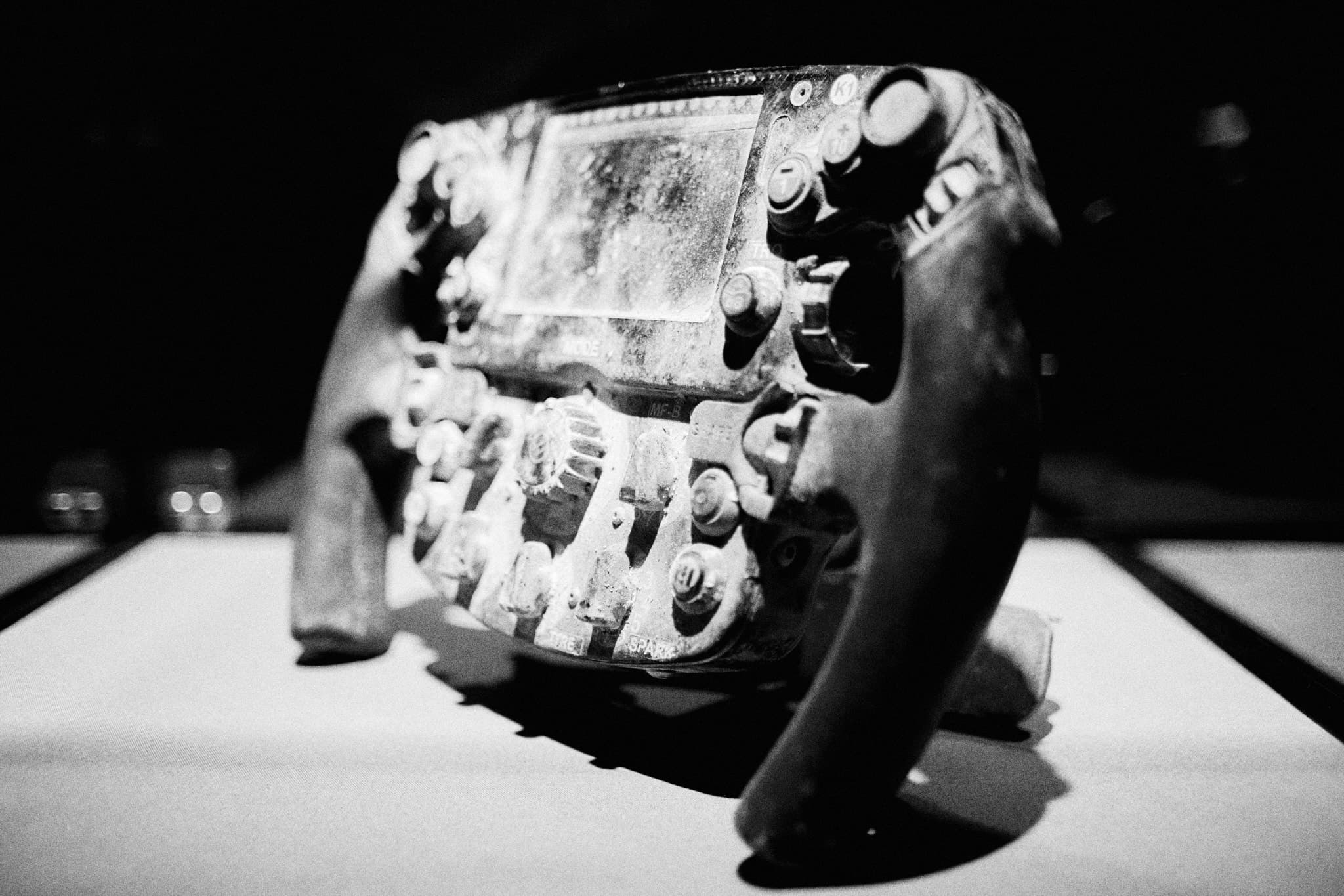 Romain Grosjean crash - melted steering wheel from Bahrain 2020