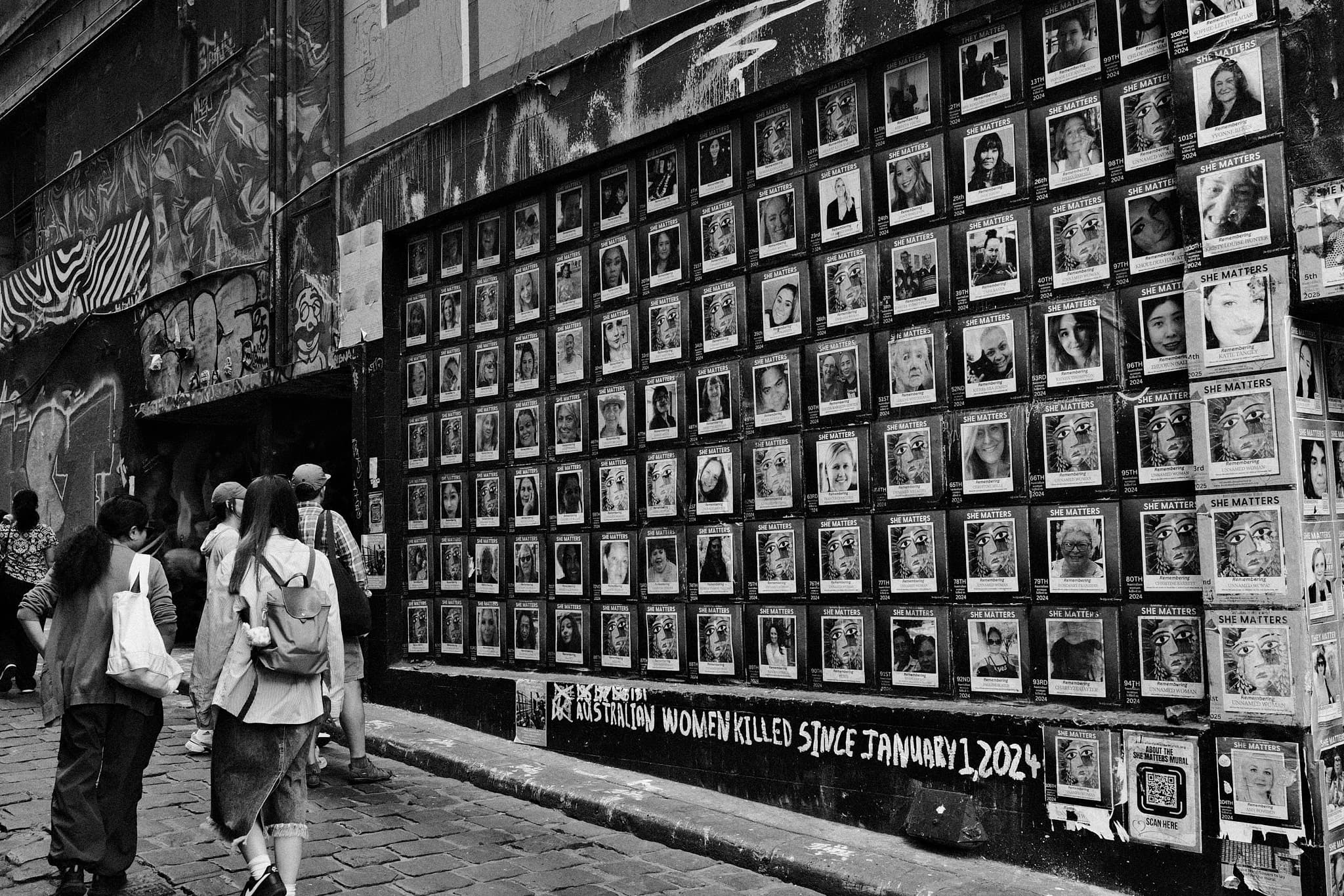 Memorial wall for Australian women killed, Hosier Lane